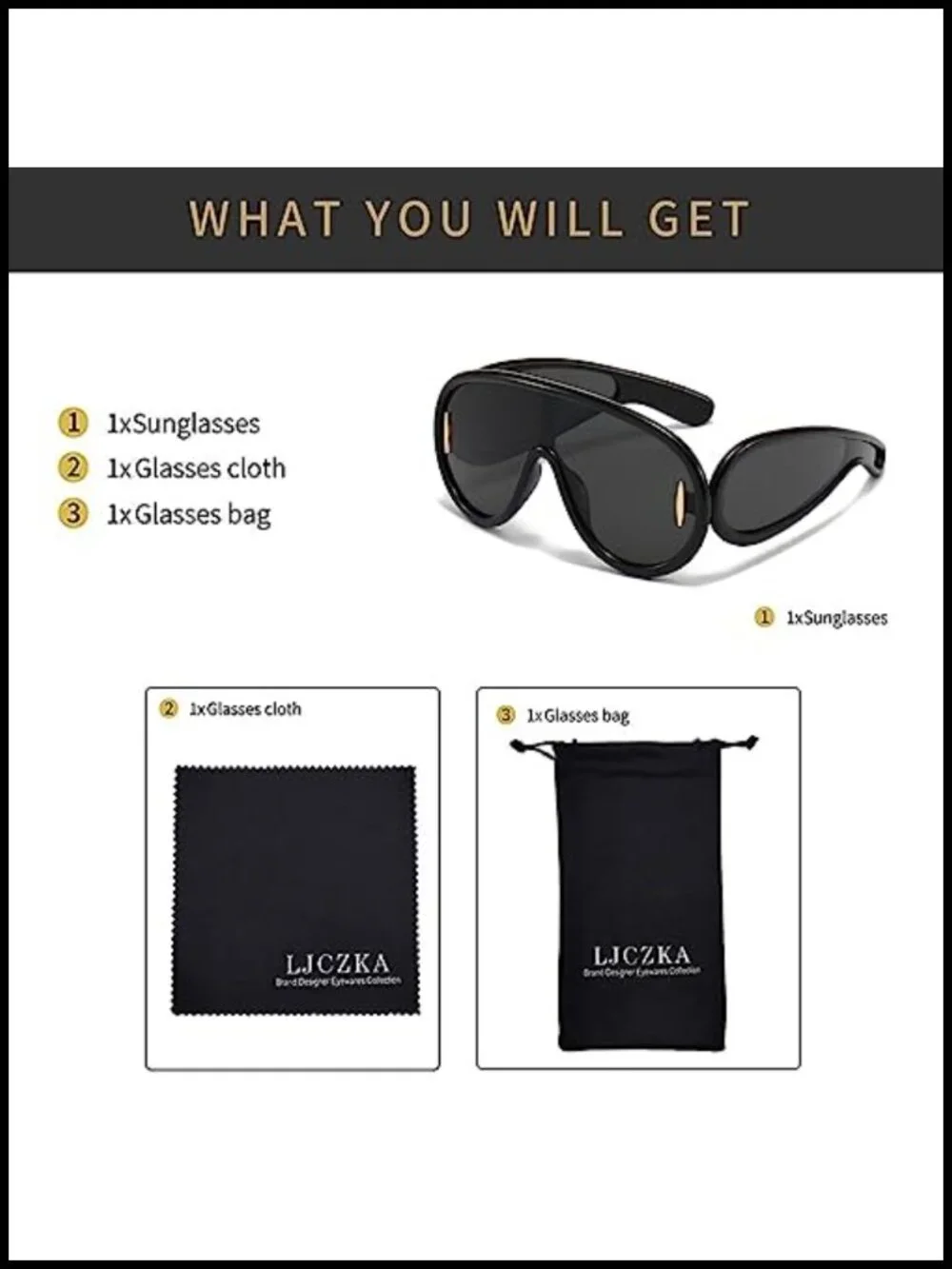 Oversized Futuristic Shield Sunglasses UV400 Protection Unisex